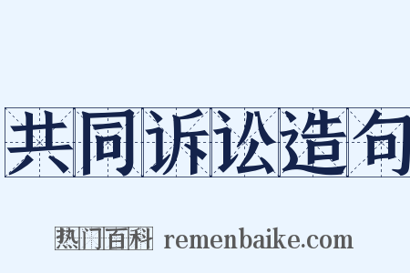 共同诉讼造句是什么意思的图片